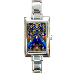 Abstract Art Design Digital Art Image Rectangle Italian Charm Watch