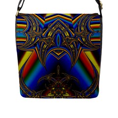 Abstract Art Design Digital Art Image Flap Closure Messenger Bag (l) by Pakrebo