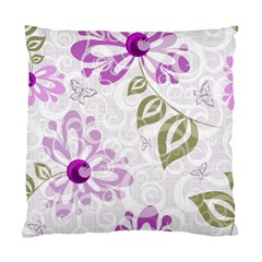 Beautiful Purple Flower Butterflies Pattern Standard Cushion Case (one Side) by fashionpod