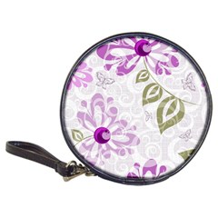 Beautiful Purple Flower Butterflies Pattern Classic 20-cd Wallets by fashionpod