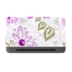 Beautiful Purple Flower Butterflies Pattern Memory Card Reader With Cf by fashionpod