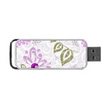 Beautiful Purple Flower Butterflies Pattern Portable USB Flash (Two Sides) Front