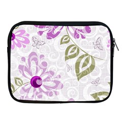 Beautiful Purple Flower Butterflies Pattern Apple Ipad 2/3/4 Zipper Cases by fashionpod