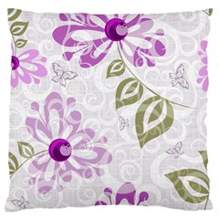 Beautiful Purple Flower Butterflies Pattern Standard Flano Cushion Case (one Side) by fashionpod