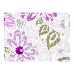 Beautiful Purple Flower Butterflies Pattern Double Sided Flano Blanket (mini)  by fashionpod