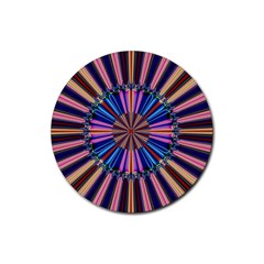 Artwork Fractal Geometrical Design Rubber Coaster (round)  by Pakrebo