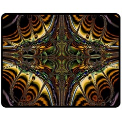 Abstract Art Artwork Fractal Pattern Double Sided Fleece Blanket (medium)  by Pakrebo