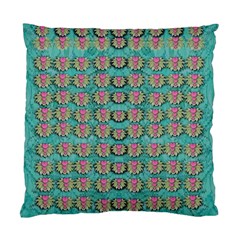 Lotus Bloom In The Sacred Soft Warm Sea Standard Cushion Case (one Side) by pepitasart