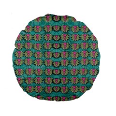 Lotus Bloom In The Sacred Soft Warm Sea Standard 15  Premium Round Cushions by pepitasart