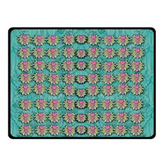 Lotus Bloom In The Sacred Soft Warm Sea Double Sided Fleece Blanket (small)  by pepitasart