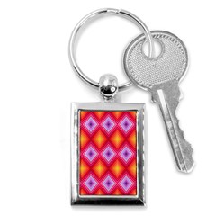 Texture Surface Orange Pink Key Chain (rectangle) by Mariart