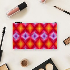 Texture Surface Orange Pink Cosmetic Bag (small) by Mariart