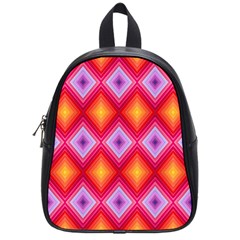 Texture Surface Orange Pink School Bag (small)