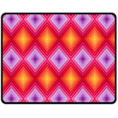 Texture Surface Orange Pink Fleece Blanket (medium)  by Mariart