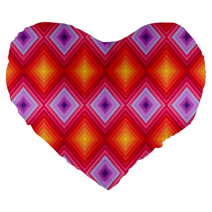 Texture Surface Orange Pink Large 19  Premium Heart Shape Cushions