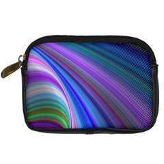 Background Abstract Curves Digital Camera Leather Case by Bajindul