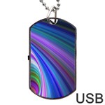 Background Abstract Curves Dog Tag USB Flash (Two Sides) Front