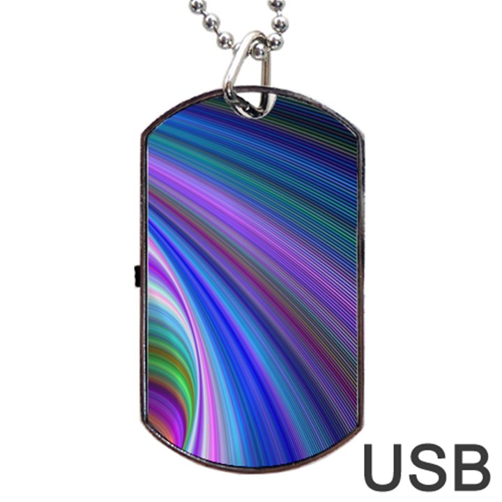 Background Abstract Curves Dog Tag USB Flash (Two Sides)