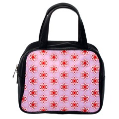 Texture Star Backgrounds Pink Classic Handbag (one Side)