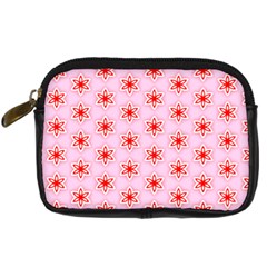 Texture Star Backgrounds Pink Digital Camera Leather Case