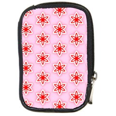 Texture Star Backgrounds Pink Compact Camera Leather Case by HermanTelo