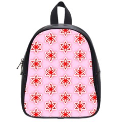 Texture Star Backgrounds Pink School Bag (small)