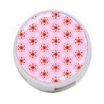 Texture Star Backgrounds Pink 4-Port USB Hub (Two Sides) Back