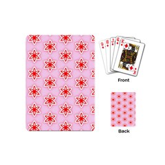 Texture Star Backgrounds Pink Playing Cards Single Design (mini)