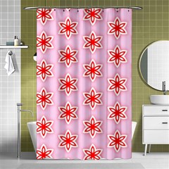 Texture Star Backgrounds Pink Shower Curtain 48  X 72  (small) 