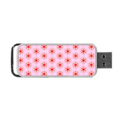 Texture Star Backgrounds Pink Portable Usb Flash (two Sides) by HermanTelo