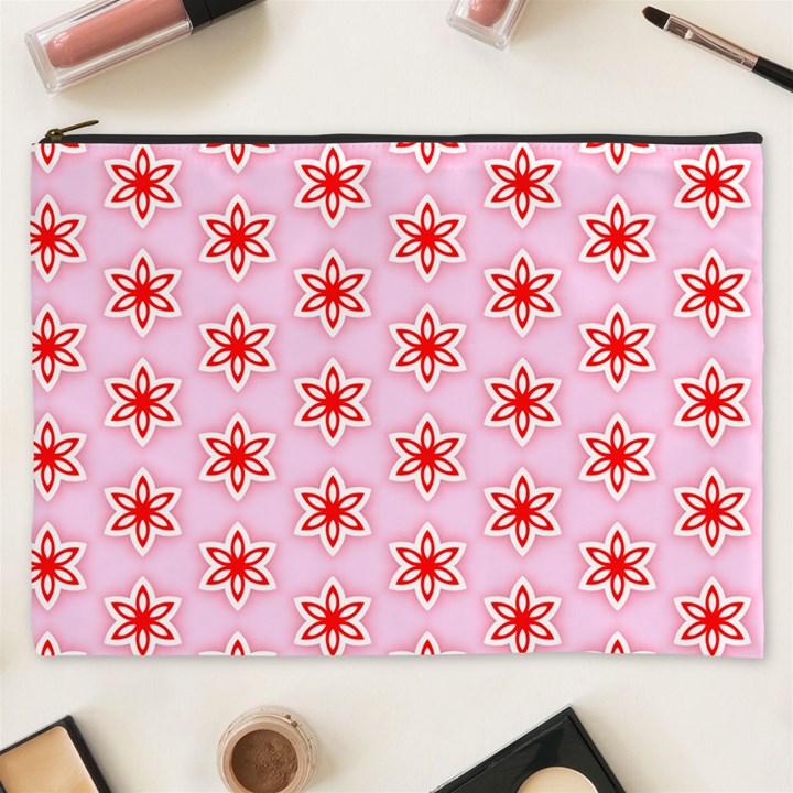 Texture Star Backgrounds Pink Cosmetic Bag (XXXL)