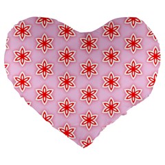 Texture Star Backgrounds Pink Large 19  Premium Heart Shape Cushions