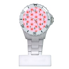 Texture Star Backgrounds Pink Plastic Nurses Watch