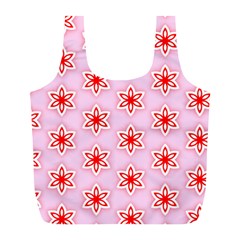 Texture Star Backgrounds Pink Full Print Recycle Bag (l)