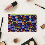 Wavy Squares Pattern Cosmetic Bag (XS) Front