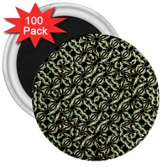 Modern Abstract Camouflage Patttern 3  Magnets (100 Pack)