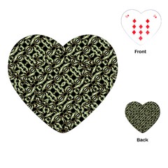 Modern Abstract Camouflage Patttern Playing Cards Single Design (heart)