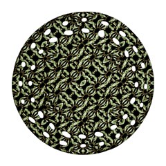 Modern Abstract Camouflage Patttern Ornament (round Filigree) by dflcprintsclothing