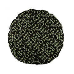 Modern Abstract Camouflage Patttern Standard 15  Premium Flano Round Cushions