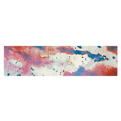 Watercolor Splatter Red/blue Satin Scarf (oblong)