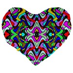 Ml 188 Large 19  Premium Flano Heart Shape Cushions Back