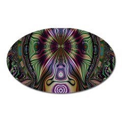 Digital Art Fractal Artwork Oval Magnet by Pakrebo