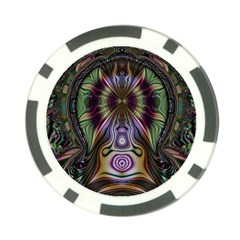 Digital Art Fractal Artwork Poker Chip Card Guard by Pakrebo