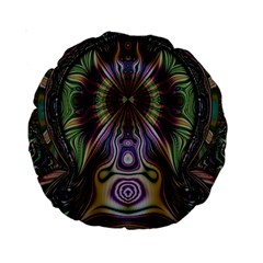 Digital Art Fractal Artwork Standard 15  Premium Round Cushions by Pakrebo