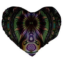 Digital Art Fractal Artwork Large 19  Premium Heart Shape Cushions