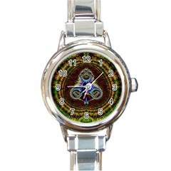 Art Artwork Fractal Digital Art Pattern Round Italian Charm Watch by Pakrebo