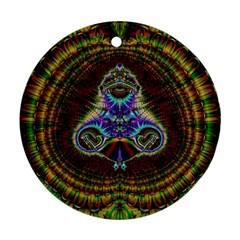 Art Artwork Fractal Digital Art Pattern Round Ornament (two Sides) by Pakrebo