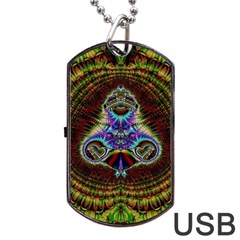 Art Artwork Fractal Digital Art Pattern Dog Tag Usb Flash (one Side) by Pakrebo