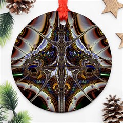 Abstract Art Artwork Fractal Design Ornament (round) by Pakrebo