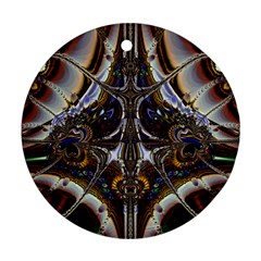 Abstract Art Artwork Fractal Design Round Ornament (two Sides) by Pakrebo